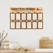 Colour wave medewerker van de maand foto display poster (Keuken)