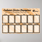 Colour wave medewerker van de maand foto display poster (Voorkant)