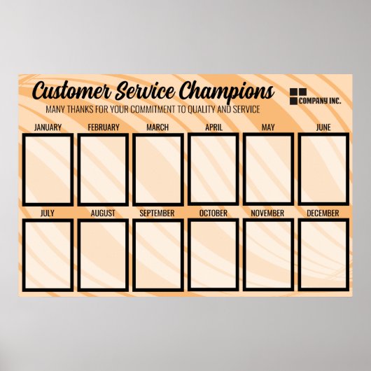 Colour wave medewerker van de maand foto display poster (Voorkant)