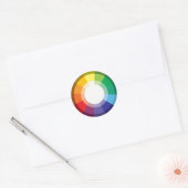 Colour Wheel Ronde Sticker (Envelop)