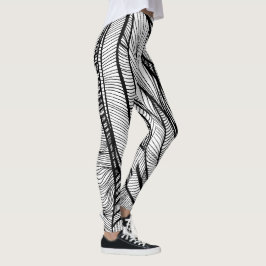 Colour-Your-Ewn Line Art: uniek, leuk, activiteit Leggings