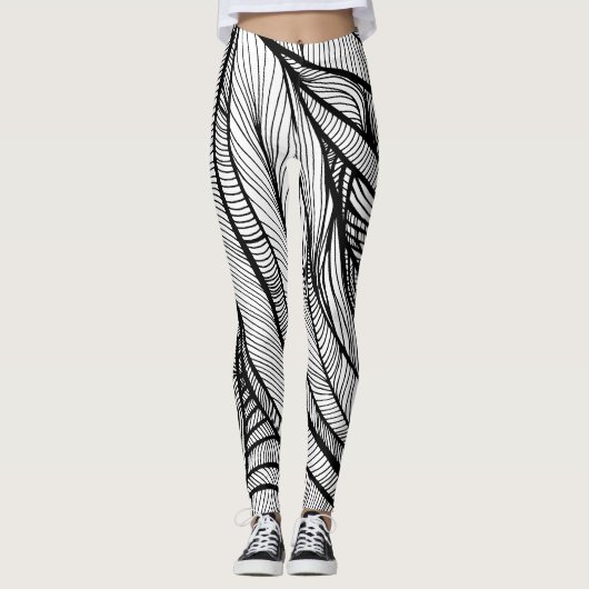 Colour-Your-Ewn Line Art: uniek, leuk, activiteit Leggings (Voorkant)