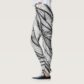 Colour-Your-Ewn Line Art: uniek, leuk, activiteit Leggings (Links)