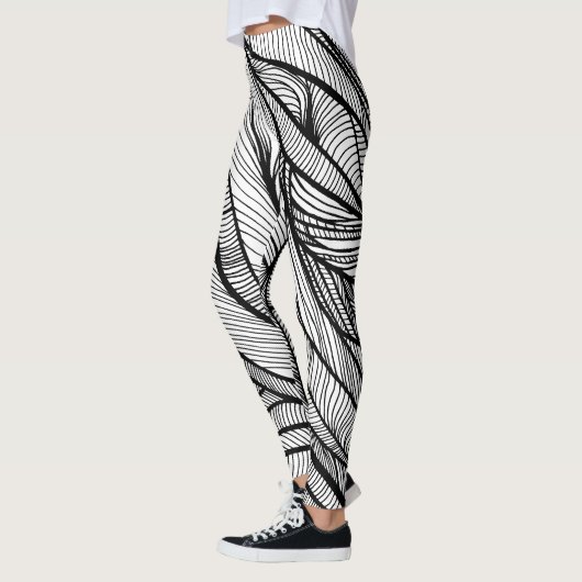 Colour-Your-Ewn Line Art: uniek, leuk, activiteit Leggings (Links)