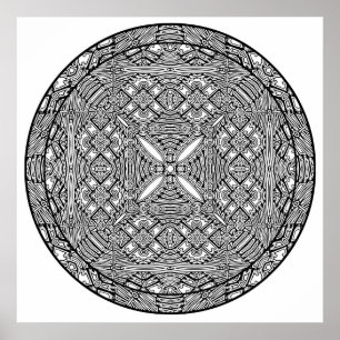 Colour Yourself Mandala Poster Abstracte vormen Ku