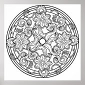 Colour Yourself Mandala Poster Paisley Zee (Voorkant)