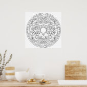 Colour Yourself Mandala Poster Squirrel Poster (Keuken)