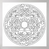 Colour Yourself Mandala Poster Squirrel Poster (Voorkant)