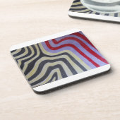 Coloured Waves Hard Plastic Coaster Bier Onderzetter (Linkerzijde)