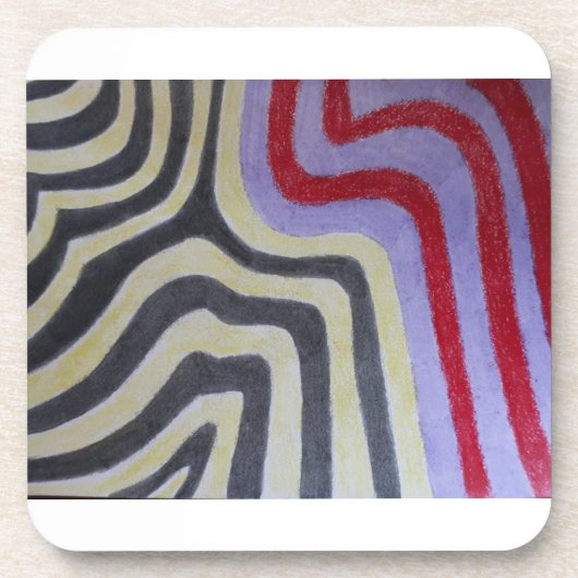 Coloured Waves Hard Plastic Coaster Bier Onderzetter (Voorkant)