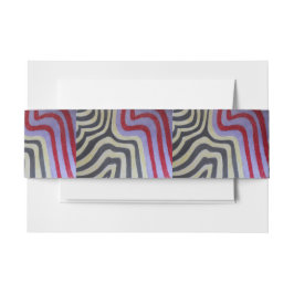 Coloured Waves Invitation Belly Band Uitnodigingen Wikkel