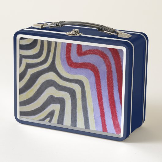 Coloured Waves Metal Lunchbox (Voorkant)