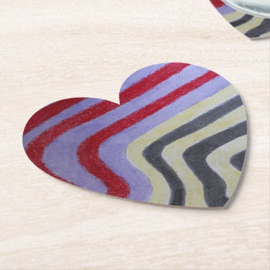 Coloured Waves Paper Coaster Kartonnen Onderzetters (Gekanteld)