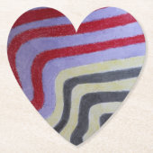 Coloured Waves Paper Coaster Kartonnen Onderzetters (Voorkant)