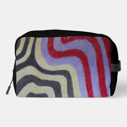 Coloured Waves Print Cut Sew Bag Toilettasje (Achterkant)