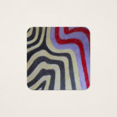 Coloured Waves Profile Card Vierkante Visitekaartjes (Voorkant)