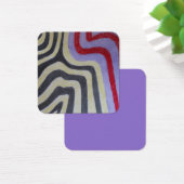 Coloured Waves Profile Card Vierkante Visitekaartjes (Bureau)