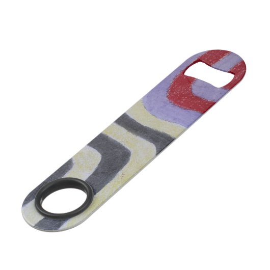 Coloured Waves Stainless Steel Bottle Opener Speed Flessenopener (Voorkant Gekanteld)