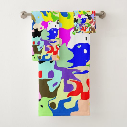 Colourful Abstract Art Design Bad Handdoek (Insitu)