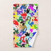Colourful Abstract Art Design Bad Handdoek (Handdoek)