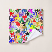 Colourful Abstract Art Design Bad Handdoek (Wasdoekje)