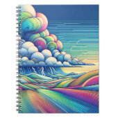 Colourful Abstract Cloud Landscape Notebook Notitieboek (Voorkant)