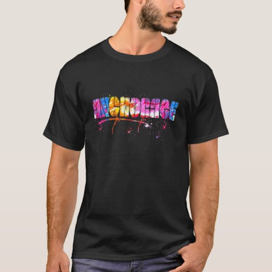 Colourful Anchorage Lettering  Watercolor Anchorag T-shirt (Voorkant)