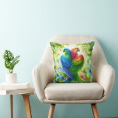 Colourful bird Throw Cushion Kussen (Stoel)