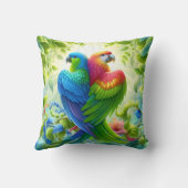 Colourful bird Throw Cushion Kussen (Achterkant)