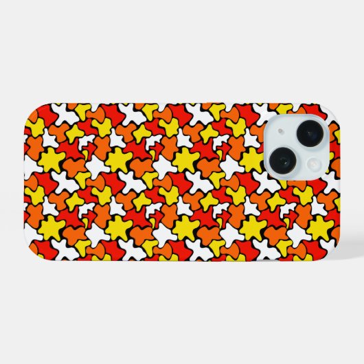 Colourful blob all over print iphone 15 case (Achterkant horizontaal)