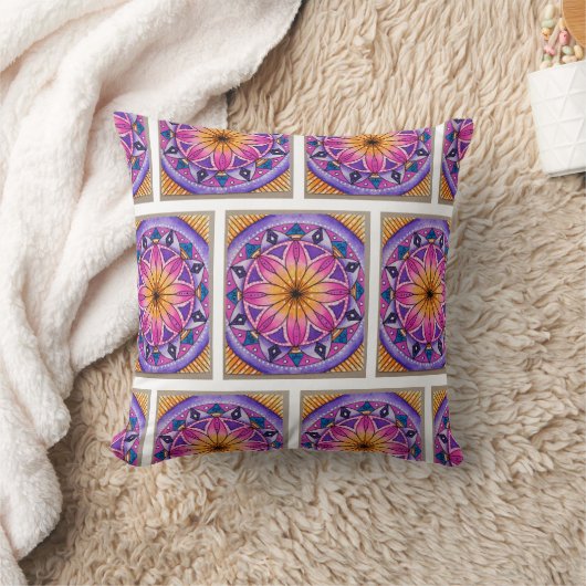 Colourful boho inspired couch cushion kussen (Deken)