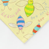 Colourful Buzzy Bee Fleece Deken (Hoek)