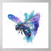 Colourful cat watercolor artwork poster (Voorkant)