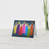 Colourful Christmas Choir of Angels Card Kaart (Voorkant)
