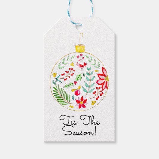 Colourful Christmas Ornament Cadeaulabel (Voorkant)