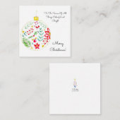 Colourful Christmas Ornament Notitiekaartje (Voorkant / Achterkant)