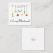 Colourful Christmas Ornaments Notitiekaartje (Voorkant / Achterkant)