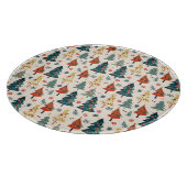 Colourful Christmas Pine Trees Seamless Pattern Snijplank (Hoek)