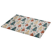 Colourful Christmas Pine Trees Seamless Pattern Snijplank (Hoek)