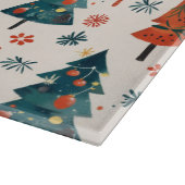 Colourful Christmas Pine Trees Seamless Pattern Snijplank (Hoek)