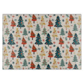 Colourful Christmas Pine Trees Seamless Pattern Snijplank (Voorkant)