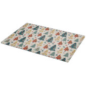 Colourful Christmas Pine Trees Seamless Pattern Snijplank (Hoek)