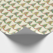 Colourful Christmas Trees Festive Cadeaupapier (Hoek)