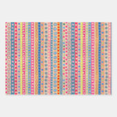 Colourful Circles and Stripes Inpakpapier Vel (Voorkant)