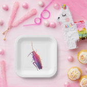 Colourful cockroach plates papieren bordje (Feest)