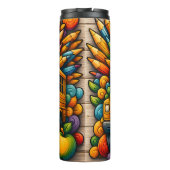 Colourful Crayons Bus Driver Thermal Tumbler Thermosbeker (Achterkant)