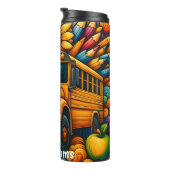 Colourful Crayons Bus Driver Thermal Tumbler Thermosbeker (Geroteerd rechts)