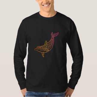Colourful dolphin  beautiful mandala animal Caribb T-shirt