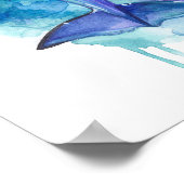 Colourful Dolphin Watercolour Artwork Poster (Hoek)