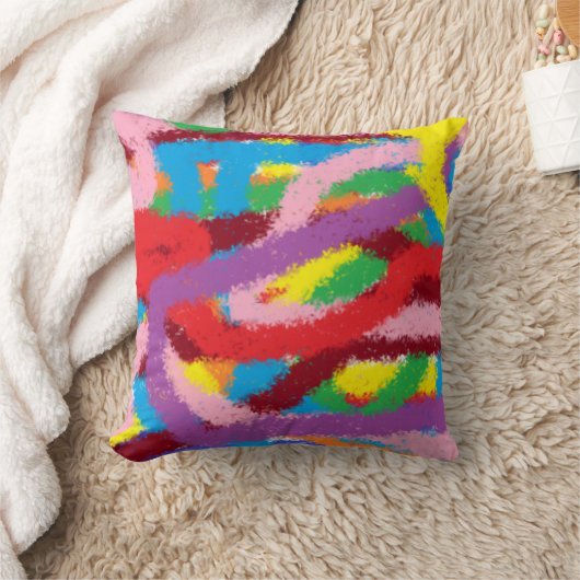 Colourful drawn pillow for Childreen's room Kussen (Deken)